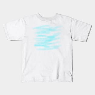 Sky blue watercolor abstract art design Kids T-Shirt